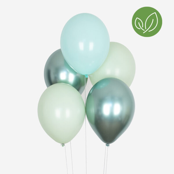 10 Ballons de baudruche "Mix Vert"